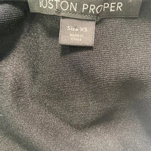 NWT Boston Proper Black and White Long Sleeve Blouse Top - XS - Picture 10 of 11